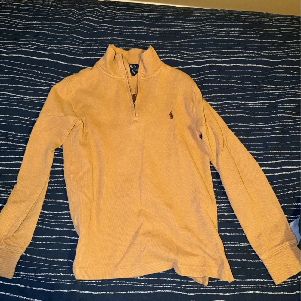 Polo by Ralph Lauren Mustard Yellow Quarter-Zip Sweater